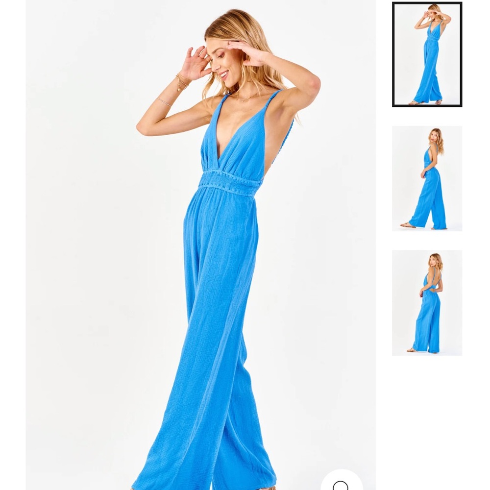 Dear John IMANI STRAP HALTER JUMPSUIT SWEET COBALT